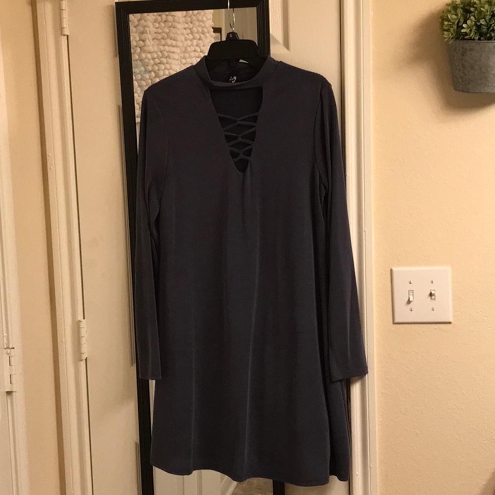 Navy Long Sleeve Dress